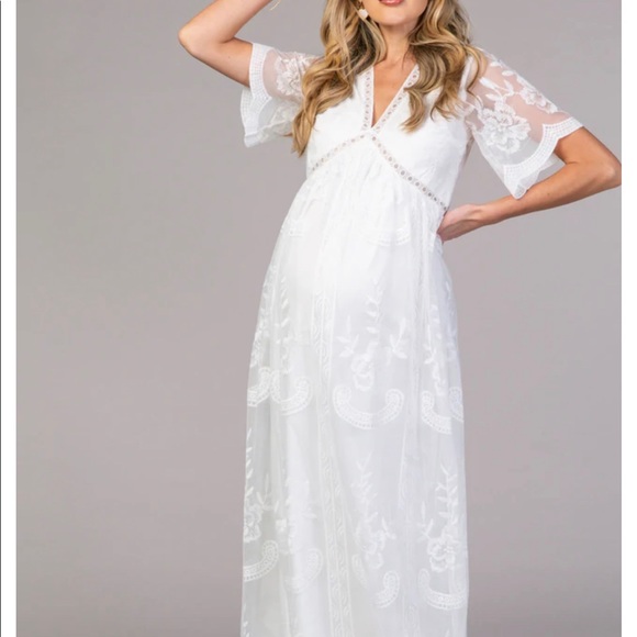 Pinkblush Dresses & Skirts - Pink Blush Lace Overlay maternity dress